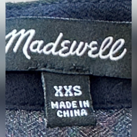 Madewell Bicoastal Navy Blue High-Low S/S V-neck T-Shirt Dress Deep Pockets - Picture 5 of 7